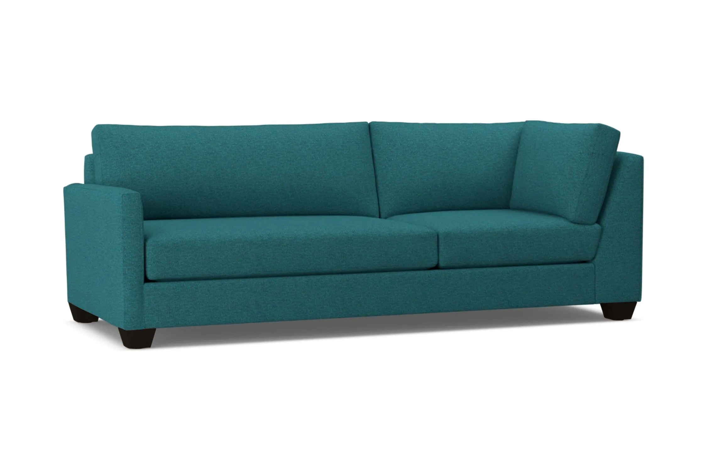 Tuxedo Left Arm Corner Sofa :: Leg Finish: Espresso / Configuration: LAF - Chaise on the Left