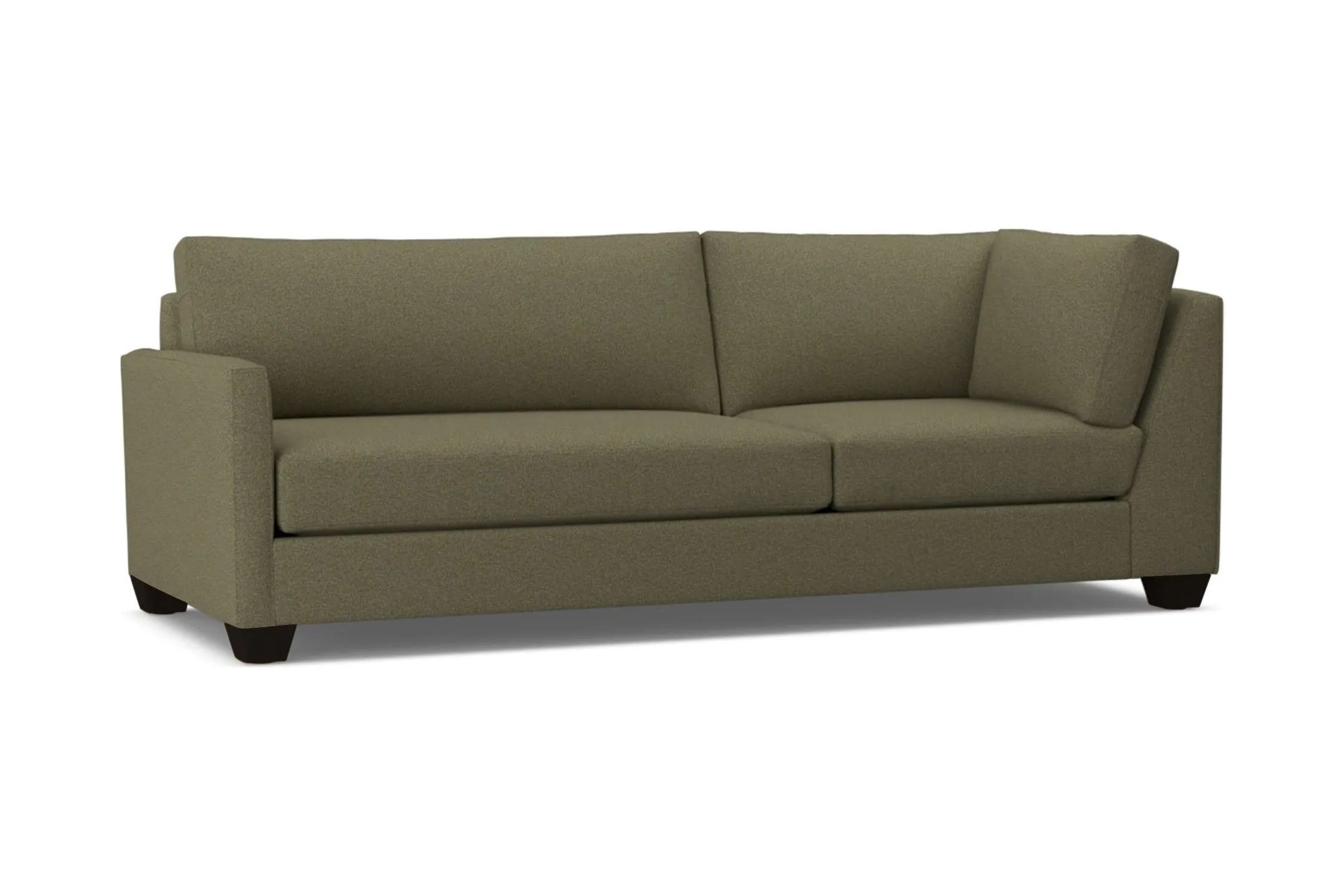 Tuxedo Left Arm Corner Sofa :: Leg Finish: Espresso / Configuration: LAF - Chaise on the Left