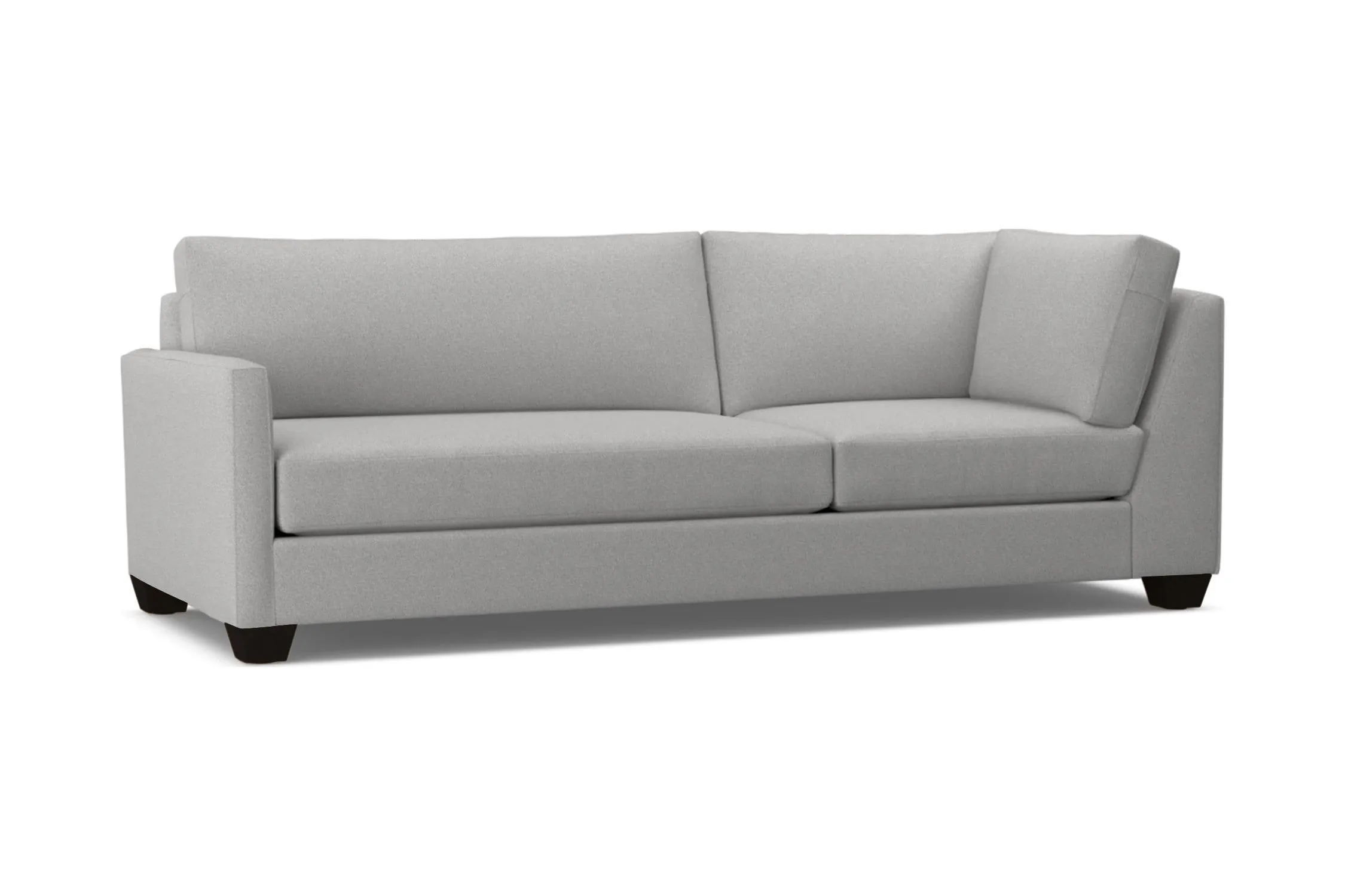 Tuxedo Left Arm Corner Sofa :: Leg Finish: Espresso / Configuration: LAF - Chaise on the Left