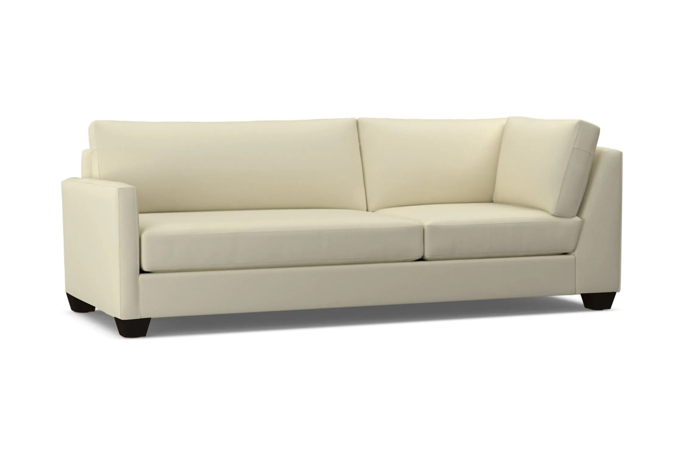 Tuxedo Left Arm Corner Sofa :: Leg Finish: Espresso / Configuration: LAF - Chaise on the Left