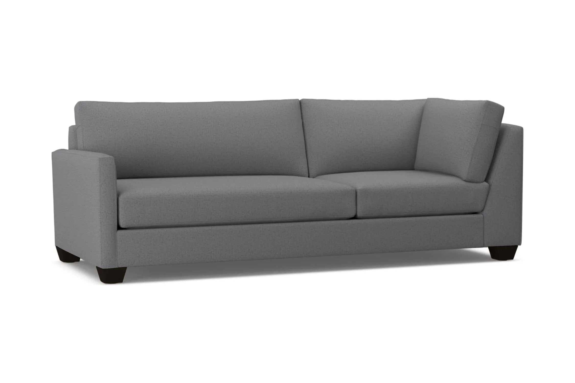 Tuxedo Left Arm Corner Sofa :: Leg Finish: Espresso / Configuration: LAF - Chaise on the Left