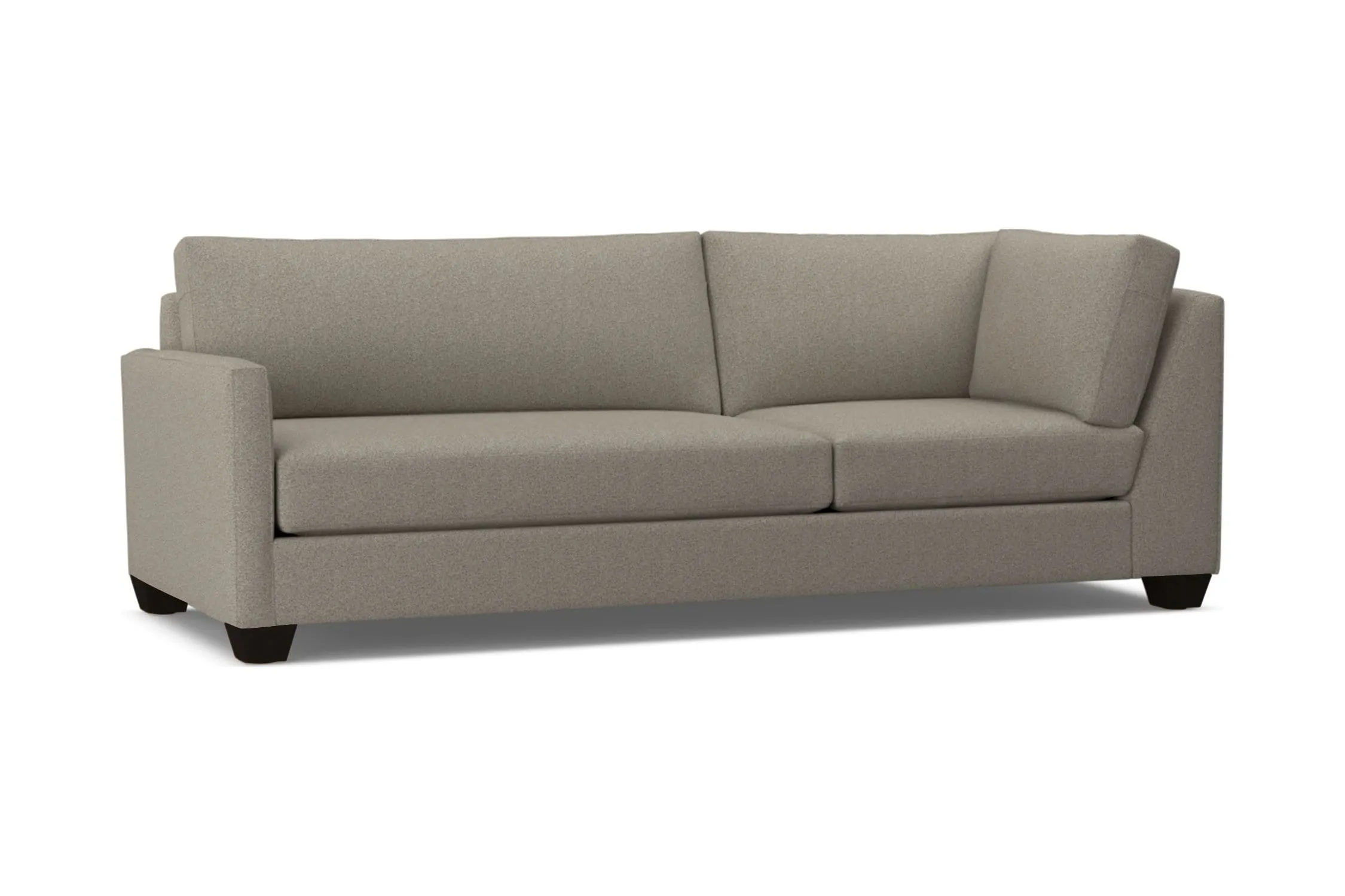 Tuxedo Left Arm Corner Sofa :: Leg Finish: Espresso / Configuration: LAF - Chaise on the Left