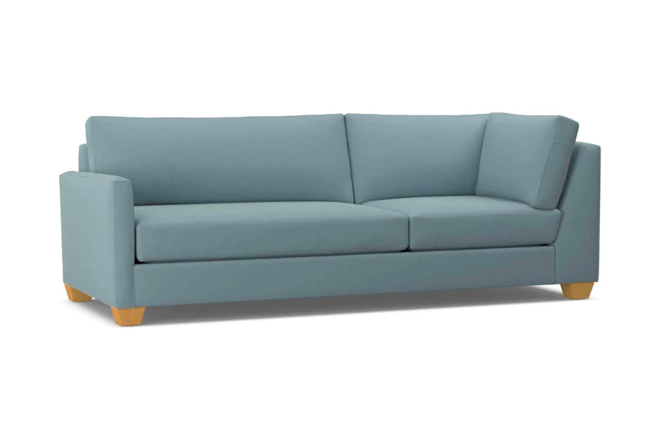 Tuxedo Left Arm Corner Sofa :: Leg Finish: Natural / Configuration: LAF - Chaise on the Left