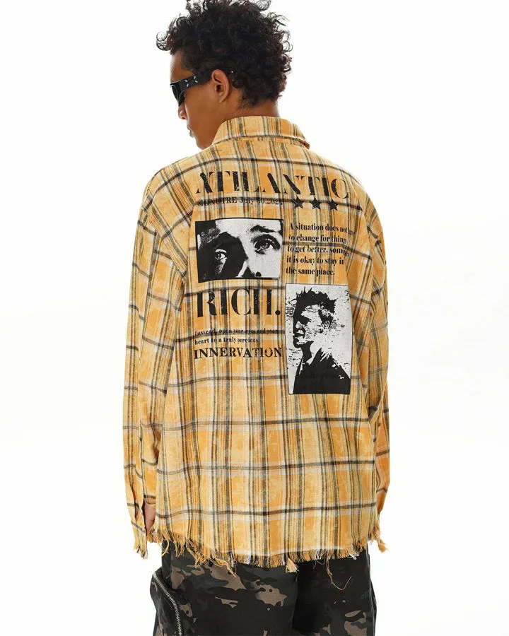 Vintage Plaid Printed Shirt