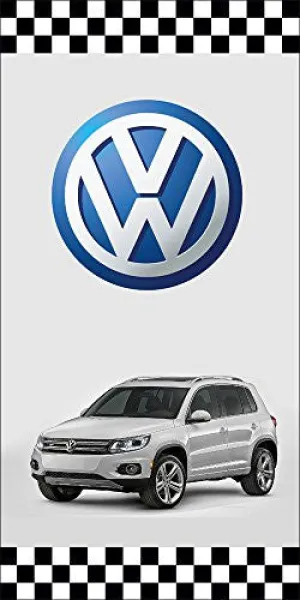 Volkswagen Auto Dealer Vertical Avenue Pole Banner Signs
