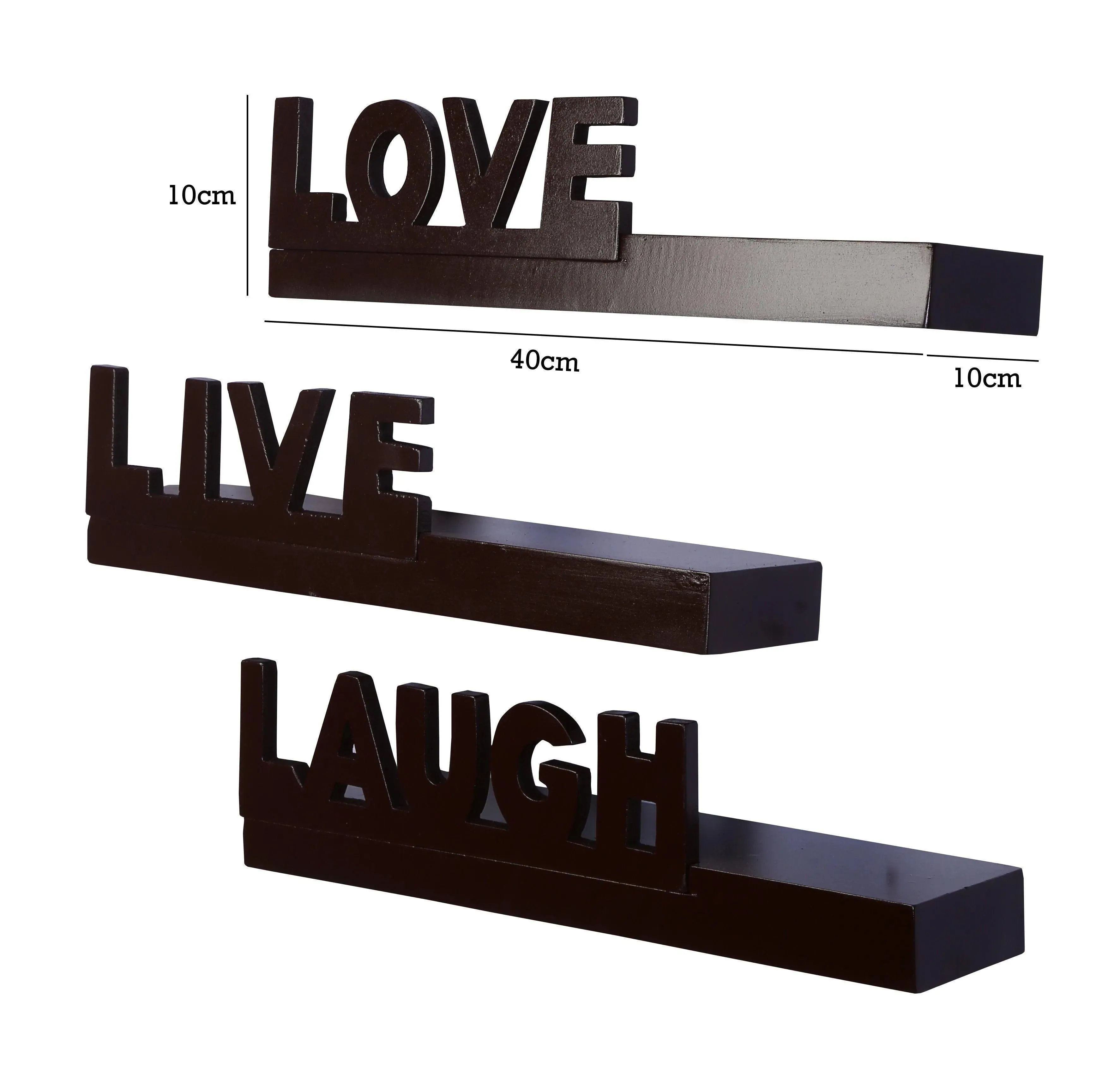 Wooden Beautiful Floating Wall Shelves (Set Of 3)