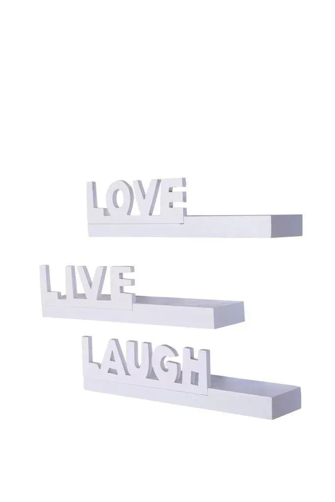 Wooden Beautiful Floating Wall Shelves (Set Of 3)
