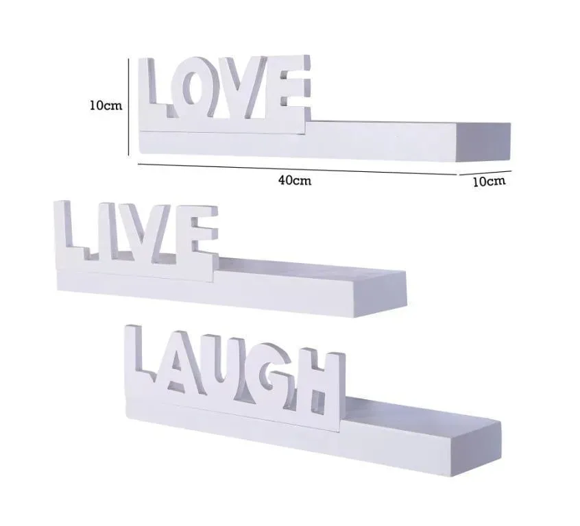 Wooden Beautiful Floating Wall Shelves (Set Of 3)
