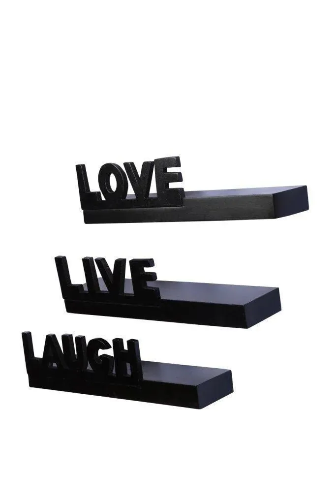 Wooden Beautiful Floating Wall Shelves (Set Of 3)