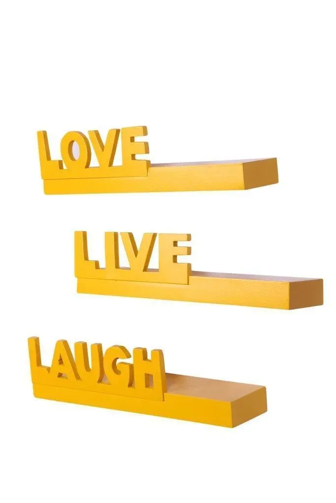 Wooden Beautiful Floating Wall Shelves (Set Of 3)