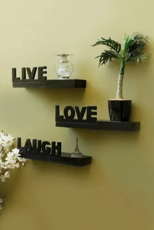 Wooden Beautiful Floating Wall Shelves (Set Of 3)