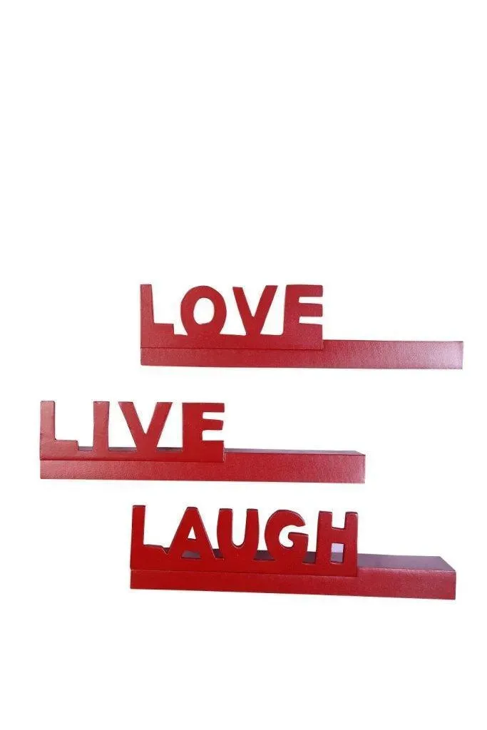 Wooden Beautiful Floating Wall Shelves (Set Of 3)
