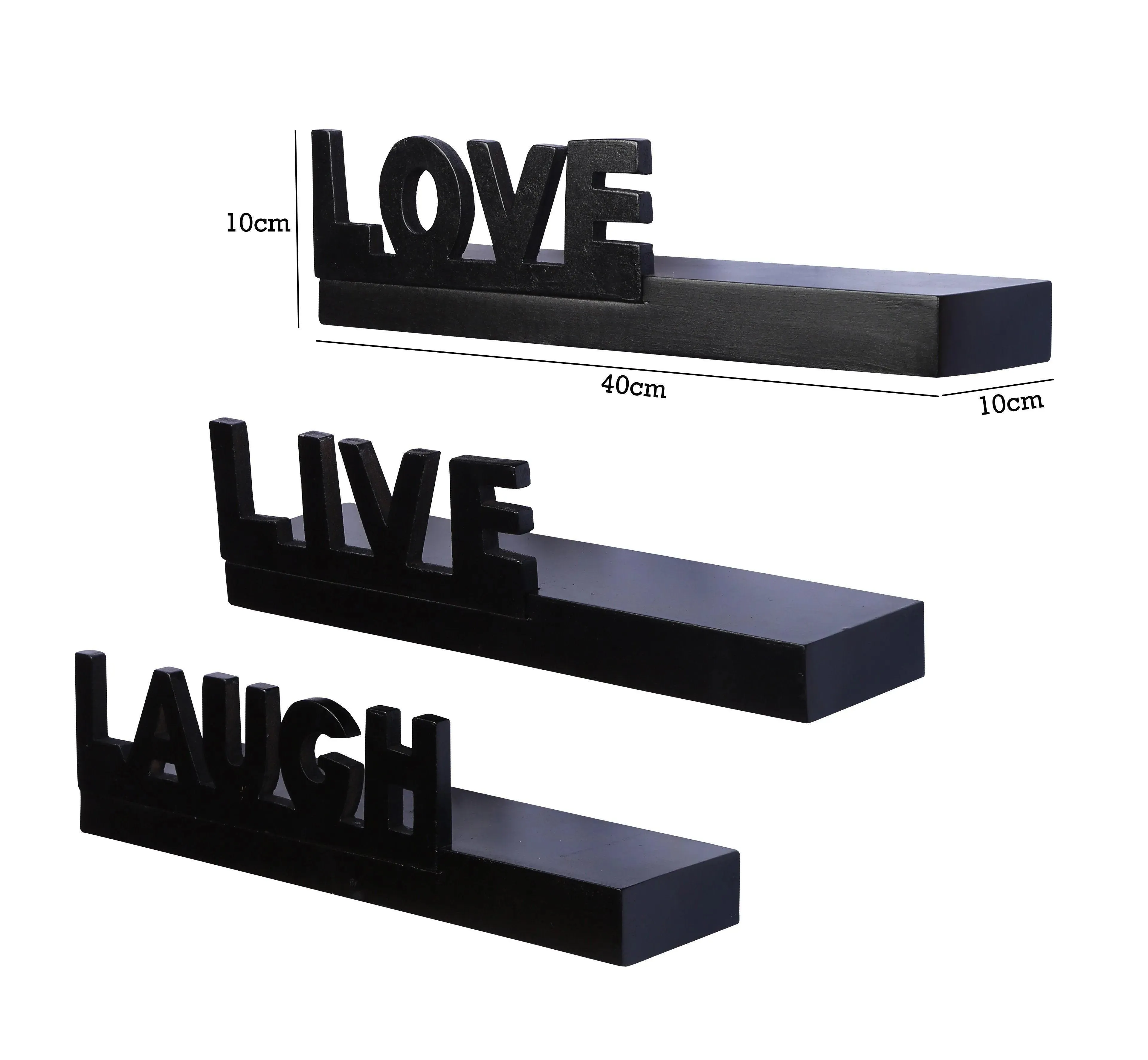 Wooden Beautiful Floating Wall Shelves (Set Of 3)