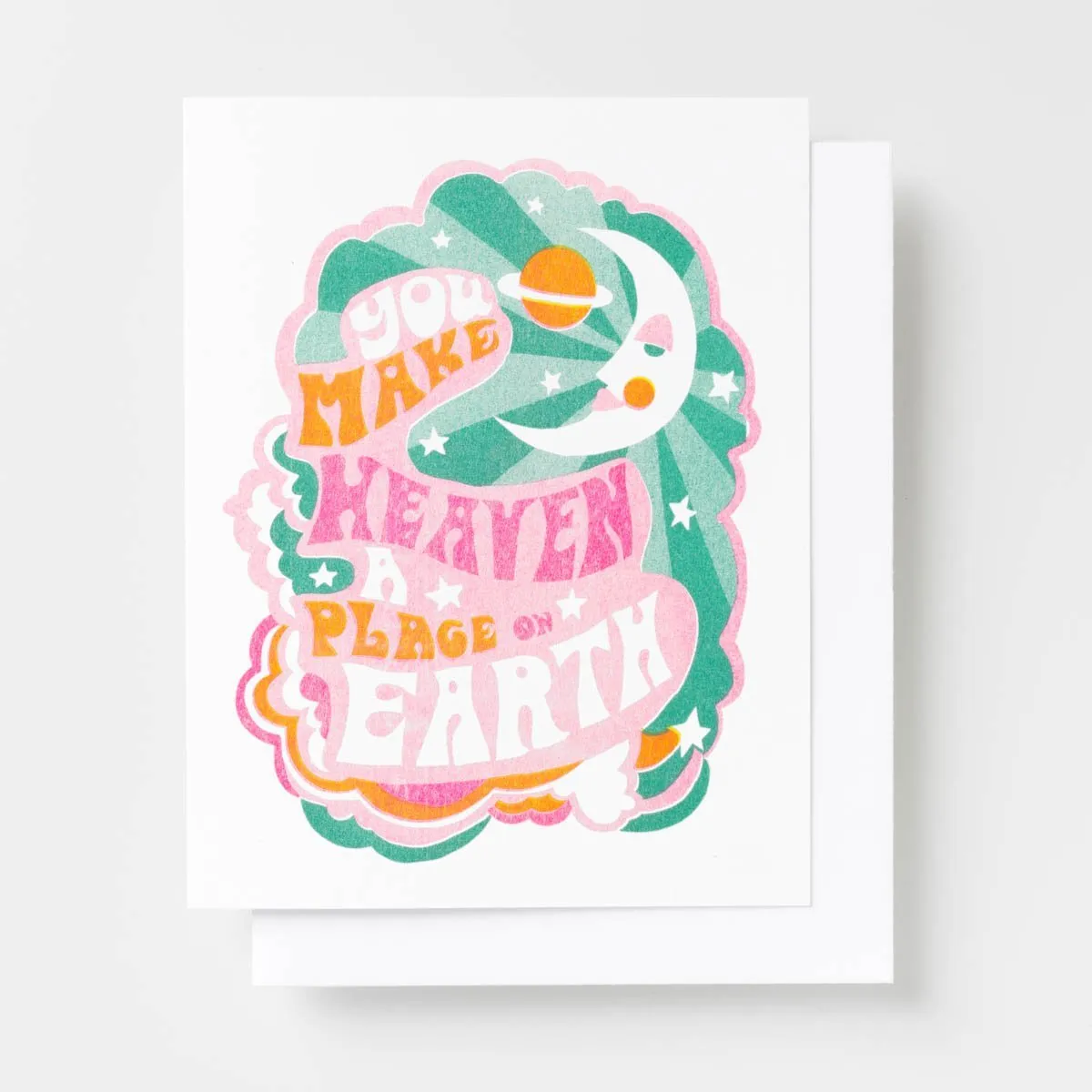 You Make Heaven A Place On Earth - Risograph Card