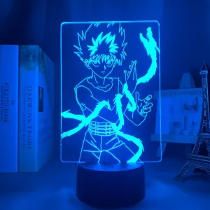 Yu Hakusho Hiei Led Night Lamp 3d   LED Night Light Colorful Colors Changing Touch Remote Bedside Lamp Cool Gift