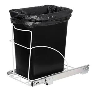 ZENY™ 7.6 Gallon Sliding Pull Out Trash Can ,29 Liter Capacity Black